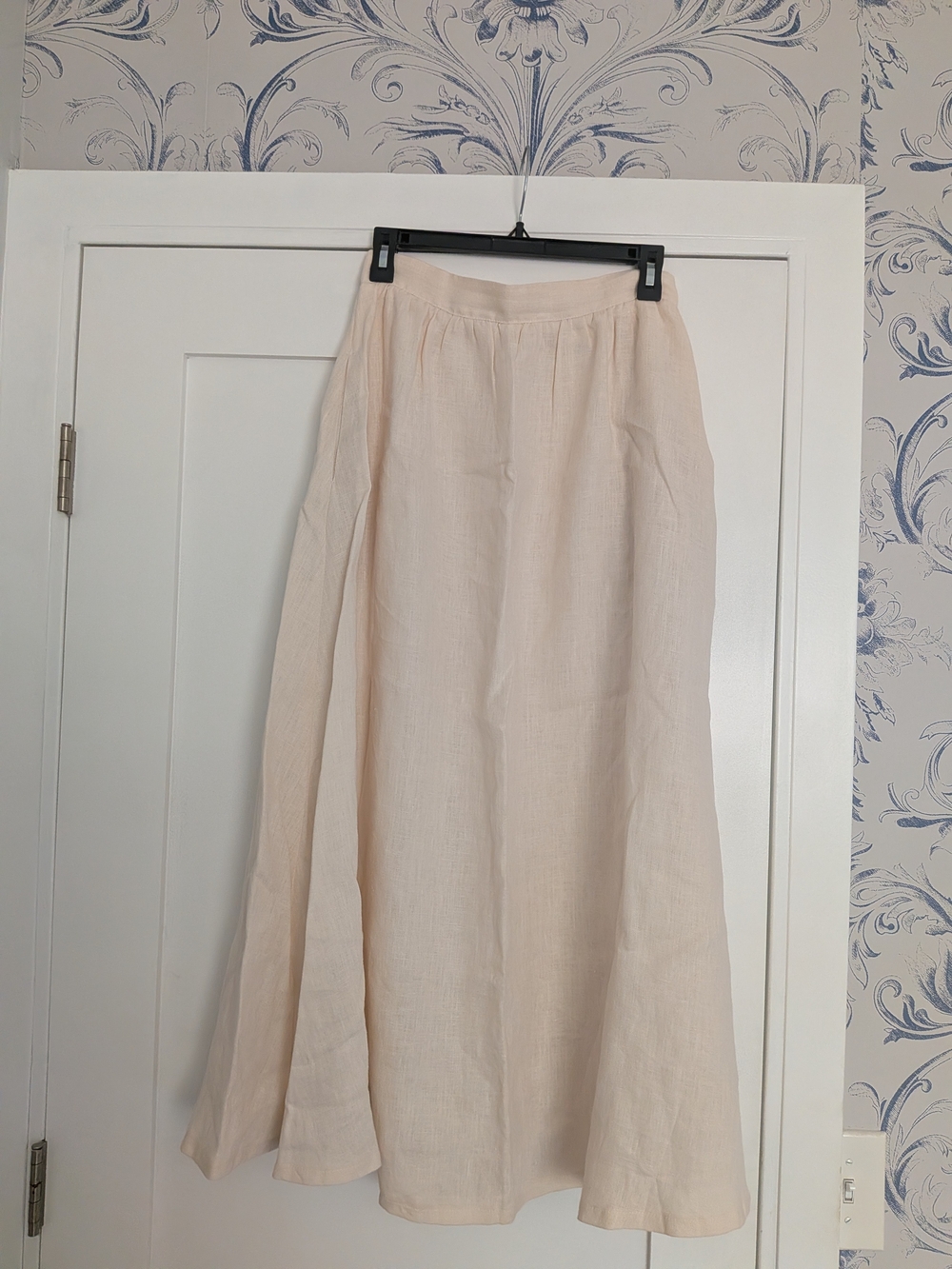 Linen Handmade Studio Light Beige Linen Maxi Skirt Shay 